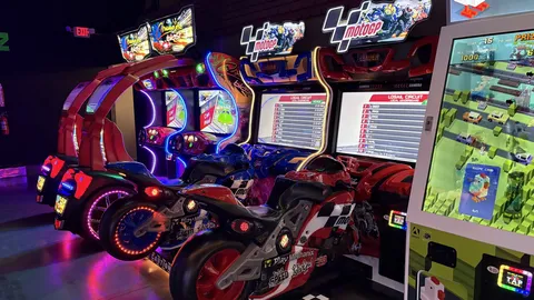 Arcade racer games at FlagTagAZ in Flagstaff Arizona