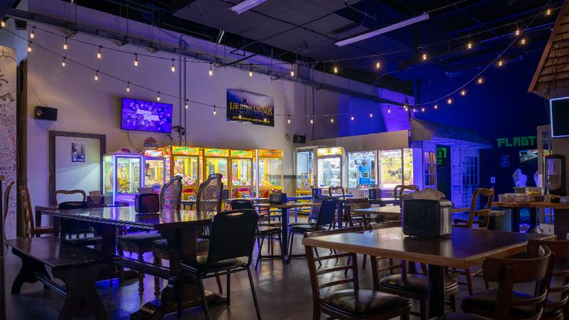 Seating Area near arcade games