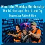 Wonderful Weekday Laser Tag Membership